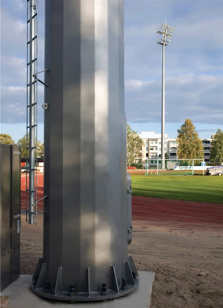China Manufacturer Good Quality Galvanized High Mast Light For Stadium Outdoor Lighting